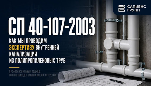 СП 40-107-2003: как мы проводим экспертизу внутренней канализации из полипропиленовых труб