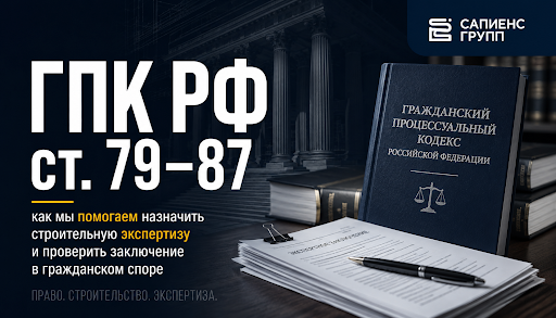 ГПК РФ ст. 79–87: как мы помогаем назначить строительную экспертизу и проверить заключение в гражданском споре