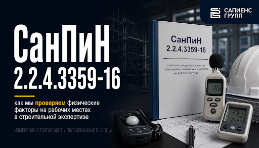 СанПиН 2.2.4.3359-16: как мы проверяем физические факторы на рабочих местах в строительной экспертизе